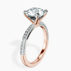 14kt Rose Gold Grace Micro pavé Eternity Lab Diamond Ring standing product image one