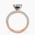 14kt Rose Gold Grace Micro pavé Eternity Lab Diamond Ring side right image one