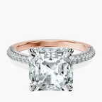 14kt Rose Gold Grace Micro pavé Eternity Lab Diamond Ring front image
