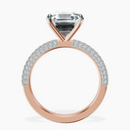 14kt Rose Gold Grace Micro pavé Eternity Lab Diamond Ring side right image one