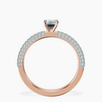 18kt Rose Gold Grace Micro pavé Eternity Lab Diamond Ring side right image one