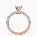 18kt Rose Gold Grace Micro pavé Eternity Lab Diamond Ring side right image one