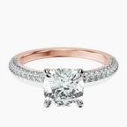 9ct Rose Gold Grace Micro pavé Eternity Lab Diamond Ring front image