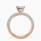 9ct Rose Gold Grace Micro pavé Eternity Lab Diamond Ring side right image one