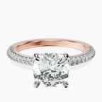 18kt Rose Gold Grace Micro pavé Eternity Lab Diamond Ring front image