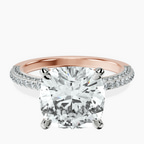 14kt Rose Gold Grace Micro pavé Eternity Lab Diamond Ring front image
