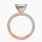 14kt Rose Gold Grace Micro pavé Eternity Lab Diamond Ring side right image one