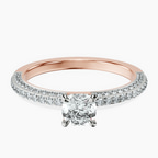18kt Rose Gold Grace Micro pavé Eternity Lab Diamond Ring front image