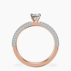18kt Rose Gold Grace Micro pavé Eternity Lab Diamond Ring side right image one