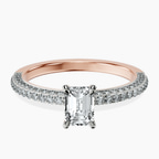 14kt Rose Gold Grace Micro pavé Eternity Lab Diamond Ring front image