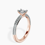 14kt Rose Gold Grace Micro pavé Eternity Lab Diamond Ring standing product image one