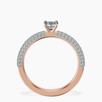 14kt Rose Gold Grace Micro pavé Eternity Lab Diamond Ring side right image one