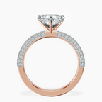 18kt Rose Gold Grace Micro pavé Eternity Lab Diamond Ring side right image one