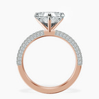 14kt Rose Gold Grace Micro pavé Eternity Lab Diamond Ring side right image one