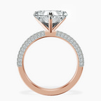 18kt Rose Gold Grace Micro pavé Eternity Lab Diamond Ring side right image one
