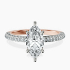 18kt Rose Gold Grace Micro pavé Eternity Lab Diamond Ring front image