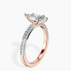 18kt Rose Gold Grace Micro pavé Eternity Lab Diamond Ring standing product image one
