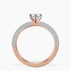 18kt Rose Gold Grace Micro pavé Eternity Lab Diamond Ring side right image one