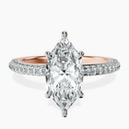 9ct Rose Gold Grace Micro pavé Eternity Lab Diamond Ring front image