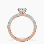 9ct Rose Gold Grace Micro pavé Eternity Lab Diamond Ring side right image one