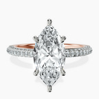 18kt Rose Gold Grace Micro pavé Eternity Lab Diamond Ring front image