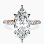 18kt Rose Gold Grace Micro pavé Eternity Lab Diamond Ring front image