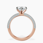 18kt Rose Gold Grace Micro pavé Eternity Lab Diamond Ring side right image one