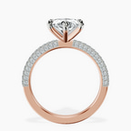 18kt Rose Gold Grace Micro pavé Eternity Lab Diamond Ring side right image one