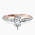 18kt Rose Gold Grace Micro pavé Eternity Lab Diamond Ring front image