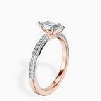 18kt Rose Gold Grace Micro pavé Eternity Lab Diamond Ring standing product image one