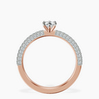 18kt Rose Gold Grace Micro pavé Eternity Lab Diamond Ring side right image one