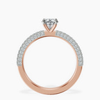 18kt Rose Gold Grace Micro pavé Eternity Lab Diamond Ring side right image one