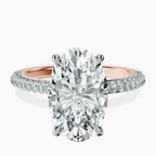 18kt Rose Gold Grace Micro pavé Eternity Lab Diamond Ring front image