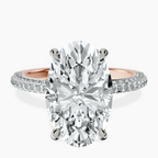 18kt Rose Gold Grace Micro pavé Eternity Lab Diamond Ring front image