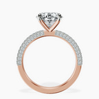 18kt Rose Gold Grace Micro pavé Eternity Lab Diamond Ring side right image one