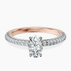 18kt Rose Gold Grace Micro pavé Eternity Lab Diamond Ring front image