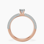 18kt Rose Gold Grace Micro pavé Eternity Lab Diamond Ring side right image one