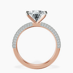 18kt Rose Gold Grace Micro pavé Eternity Lab Diamond Ring side right image one