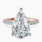 18kt Rose Gold Grace Micro pavé Eternity Lab Diamond Ring front image
