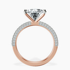 18kt Rose Gold Grace Micro pavé Eternity Lab Diamond Ring side right image one