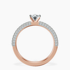 14kt Rose Gold Grace Micro pavé Eternity Lab Diamond Ring side right image one