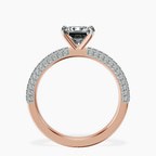18kt Rose Gold Grace Micro pavé Eternity Lab Diamond Ring side right image one