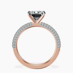 9ct Rose Gold Grace Micro pavé Eternity Lab Diamond Ring side right image one