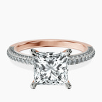 14kt Rose Gold Grace Micro pavé Eternity Lab Diamond Ring front image