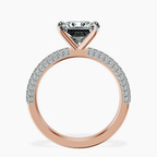 14kt Rose Gold Grace Micro pavé Eternity Lab Diamond Ring side right image one