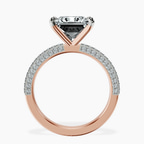 18kt Rose Gold Grace Micro pavé Eternity Lab Diamond Ring side right image one
