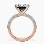18kt Rose Gold Grace Micro pavé Eternity Lab Diamond Ring side right image one