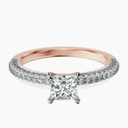 18kt Rose Gold Grace Micro pavé Eternity Lab Diamond Ring front image