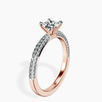18kt Rose Gold Grace Micro pavé Eternity Lab Diamond Ring standing product image one