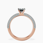18kt Rose Gold Grace Micro pavé Eternity Lab Diamond Ring side right image one